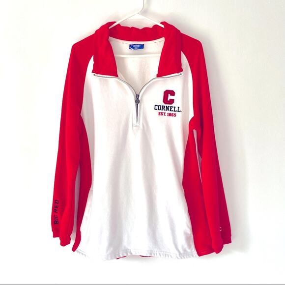 Champion Heritage Cornell White Red Sweatshirt - Picture 1 of 4